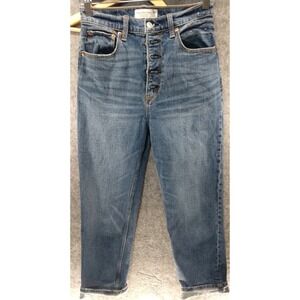 Abercrombie & Fitch The Ankle Straight Ultra High Rise Med Wash Jeans Size 28/6R